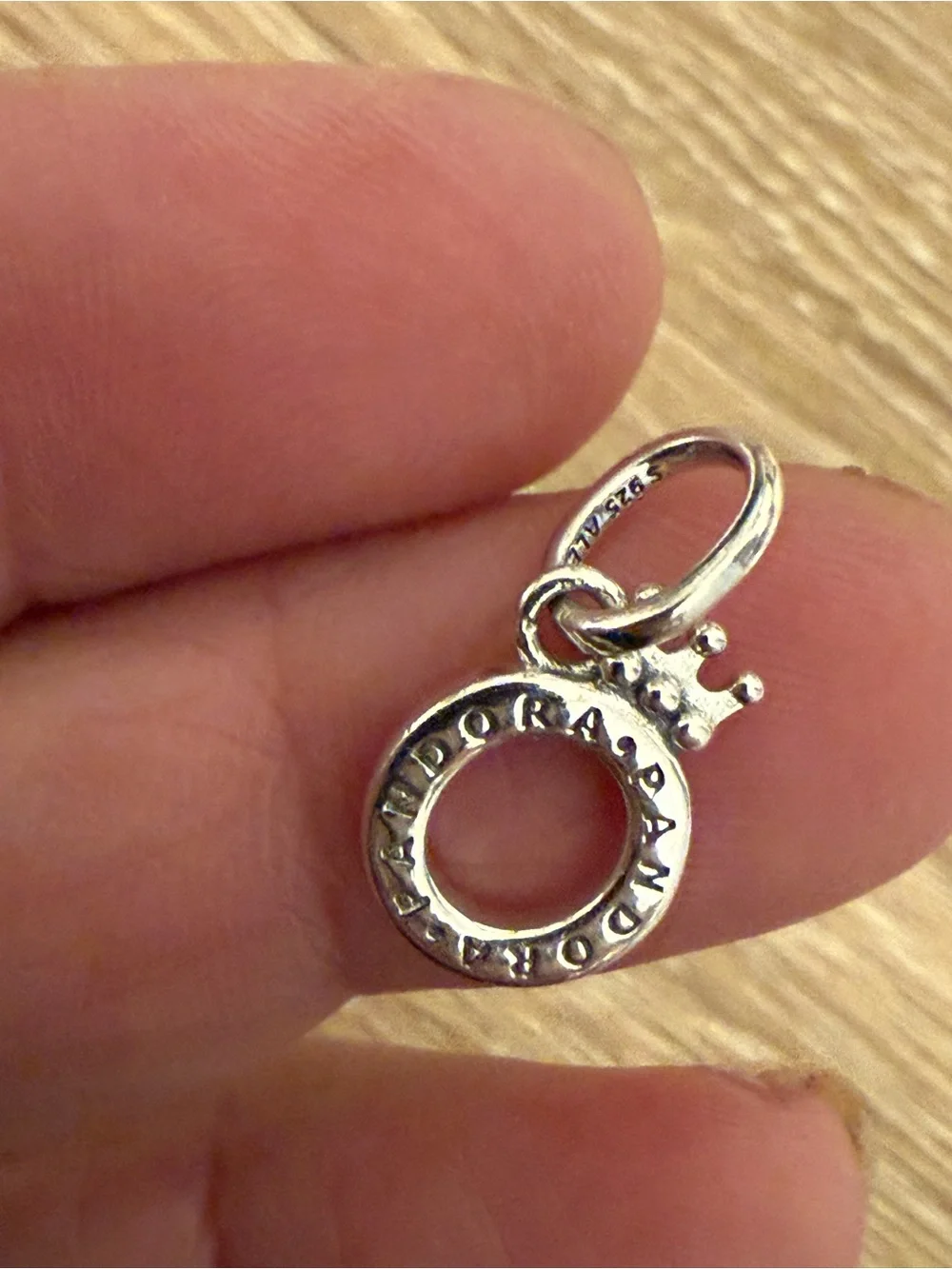 Pandora Silver Crown Ring Dangle Charm - Silver